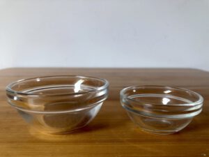 Glasschälchen zum Servieren von kleinen Portionen